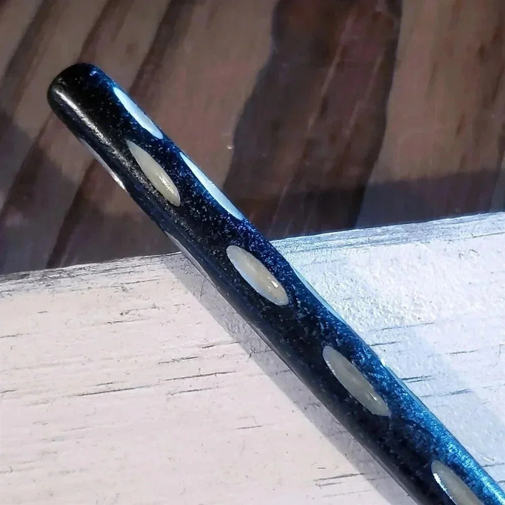 Hand Carved India Black Tribal Minimalist Yak Bone Hair Stick